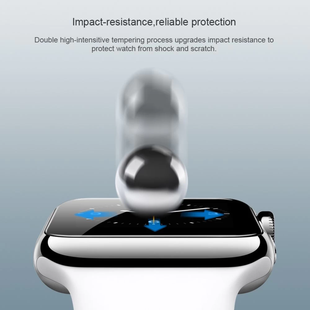 Apple Watch viedpulksteņa aizsargstikls  Nillkin 3D AW+ Full Coverage Tempered Protective Film 38mm