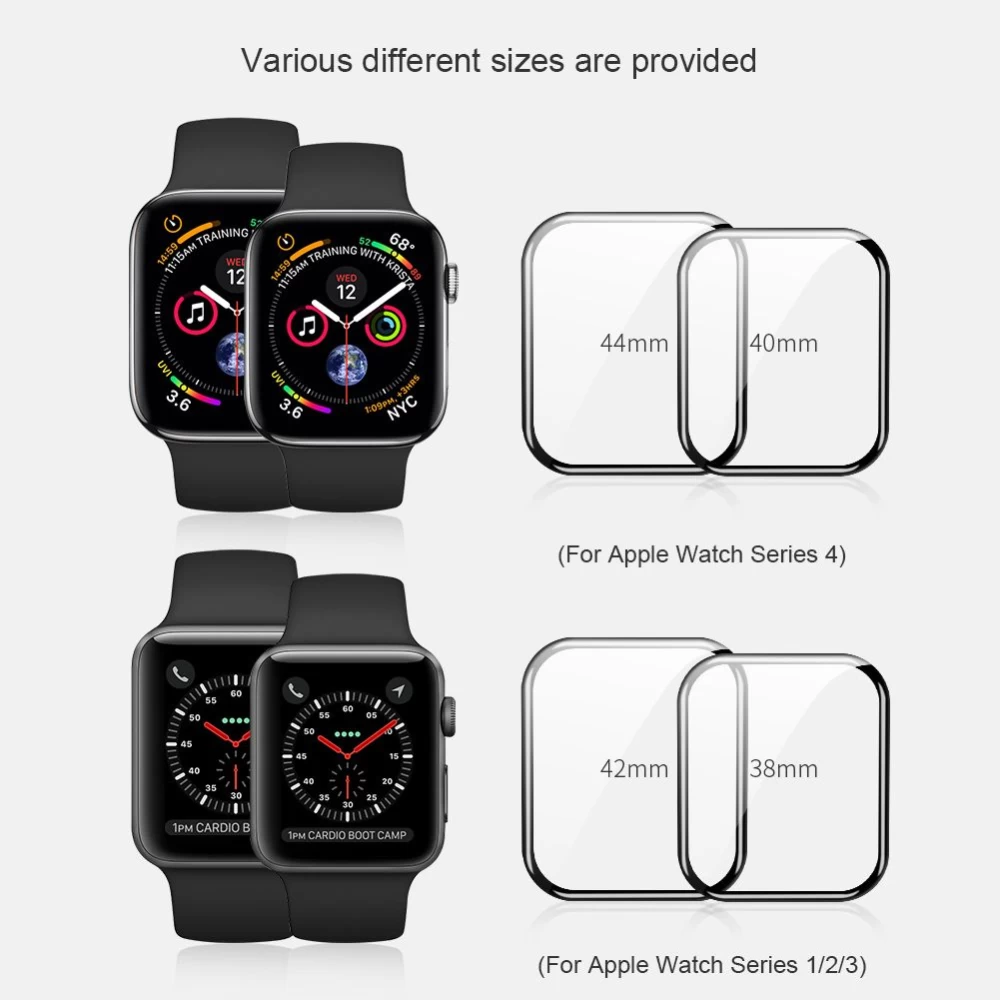 Apple Watch viedpulksteņa aizsargstikls  Nillkin 3D AW+ Full Coverage Tempered Protective Film 38mm