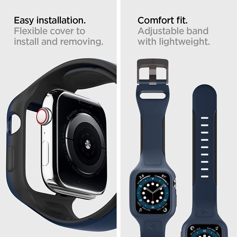 Apple Watch siksniņa zils SPIGEN Liquid Air Pro 4/5/6/SE (44mm)