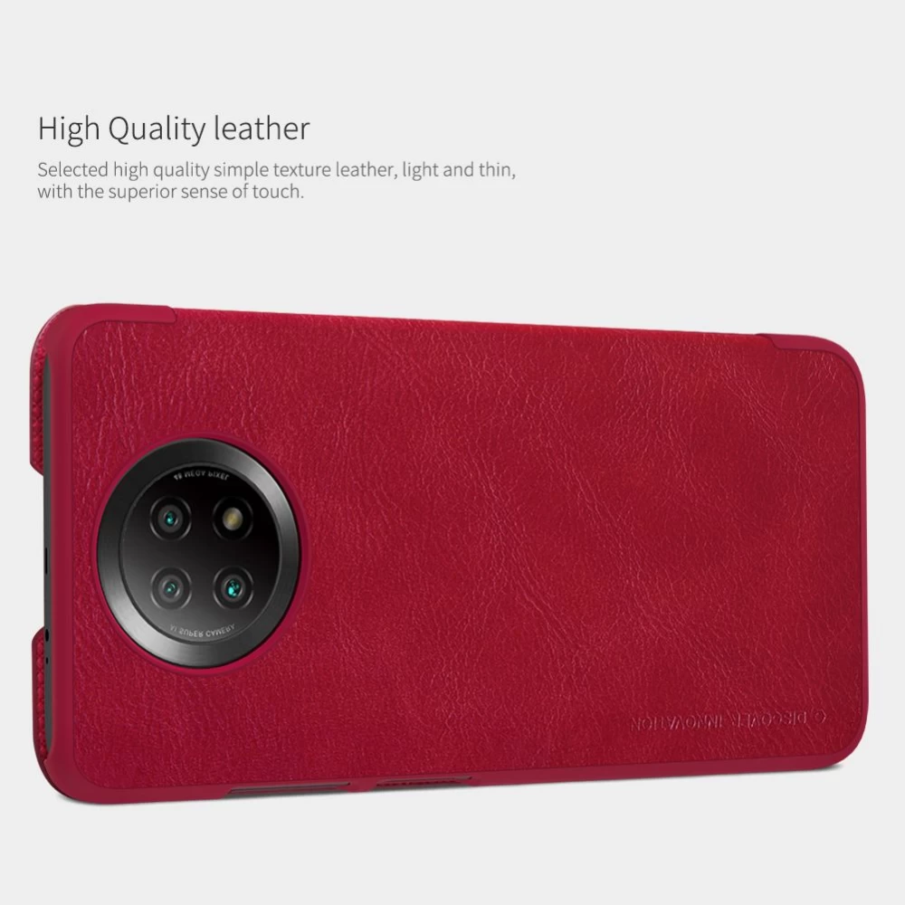 Xiaomi RedMi Note 9T suojakotelo ruskea Nillkin Qin Leather