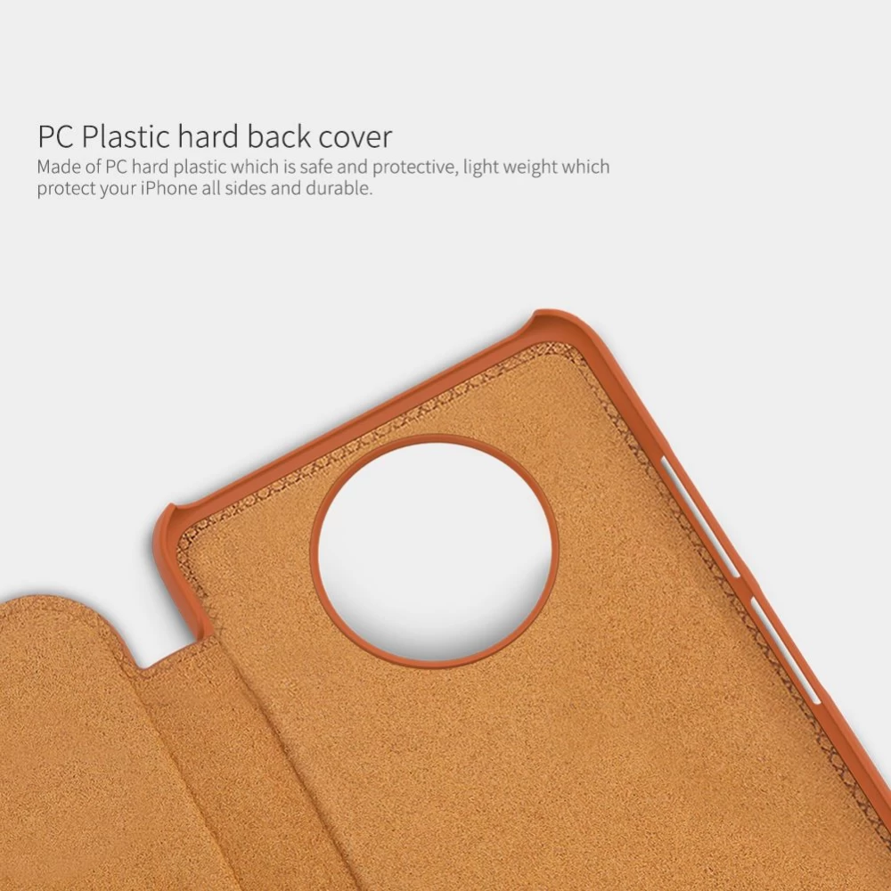 Xiaomi RedMi Note 9T suojakotelo ruskea Nillkin Qin Leather