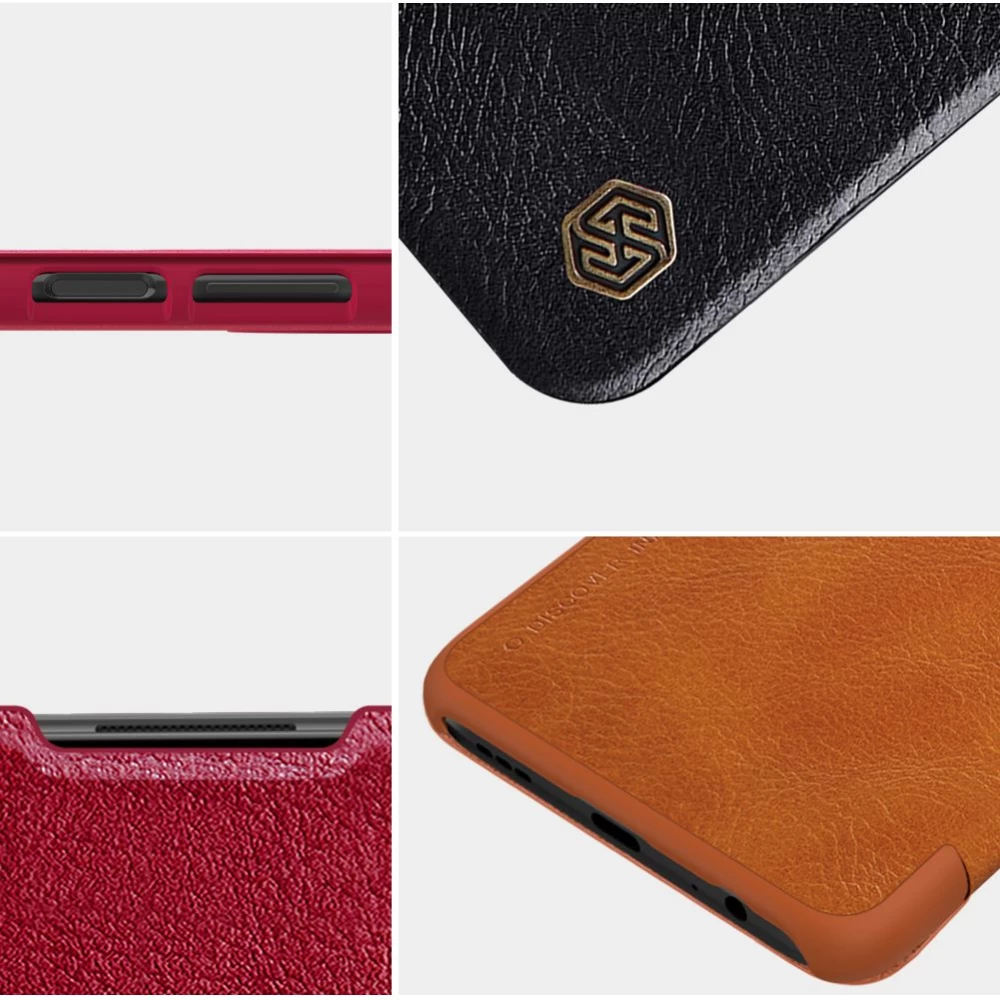 Xiaomi RedMi Note 9T suojakotelo ruskea Nillkin Qin Leather