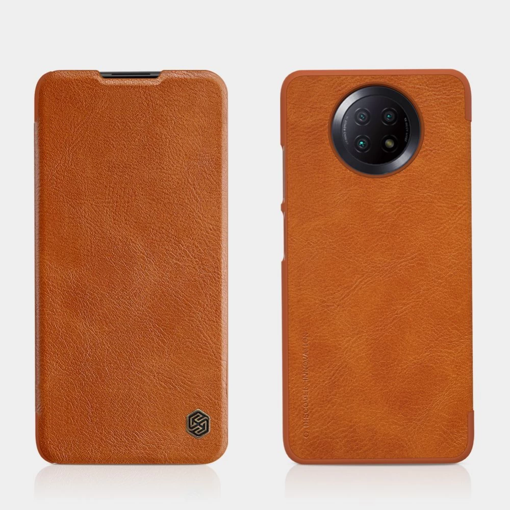 Xiaomi RedMi Note 9T suojakotelo ruskea Nillkin Qin Leather