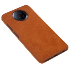 Xiaomi RedMi Note 9T suojakotelo ruskea Nillkin Qin Leather 