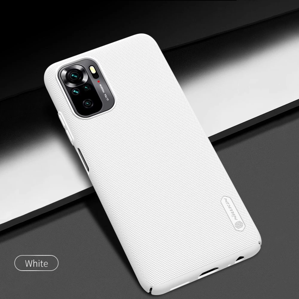 Xiaomi RedMi Note 10 4G dėklas baltas Nillkin Super Frosted Shield