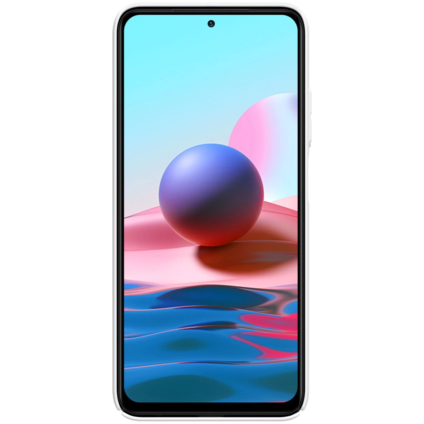 Xiaomi RedMi Note 10 4G dėklas baltas Nillkin Super Frosted Shield