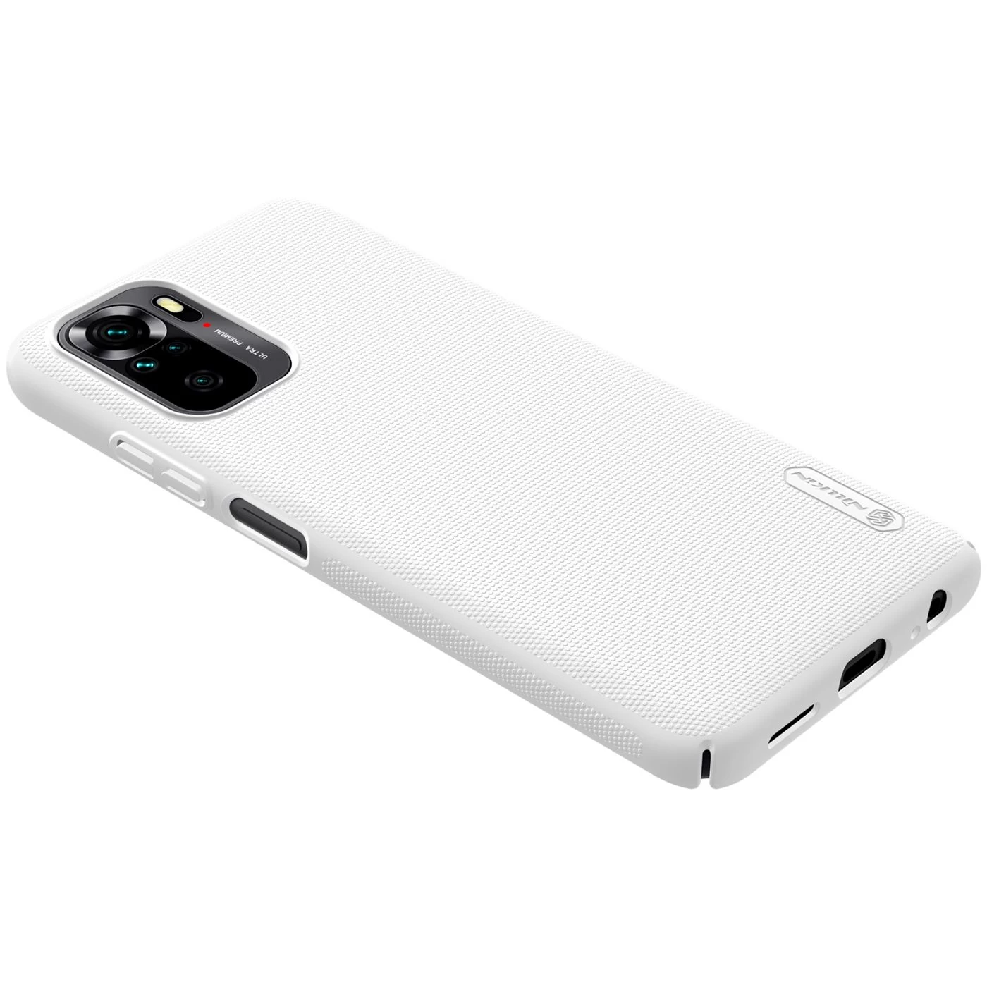 Xiaomi RedMi Note 10 4G dėklas baltas Nillkin Super Frosted Shield