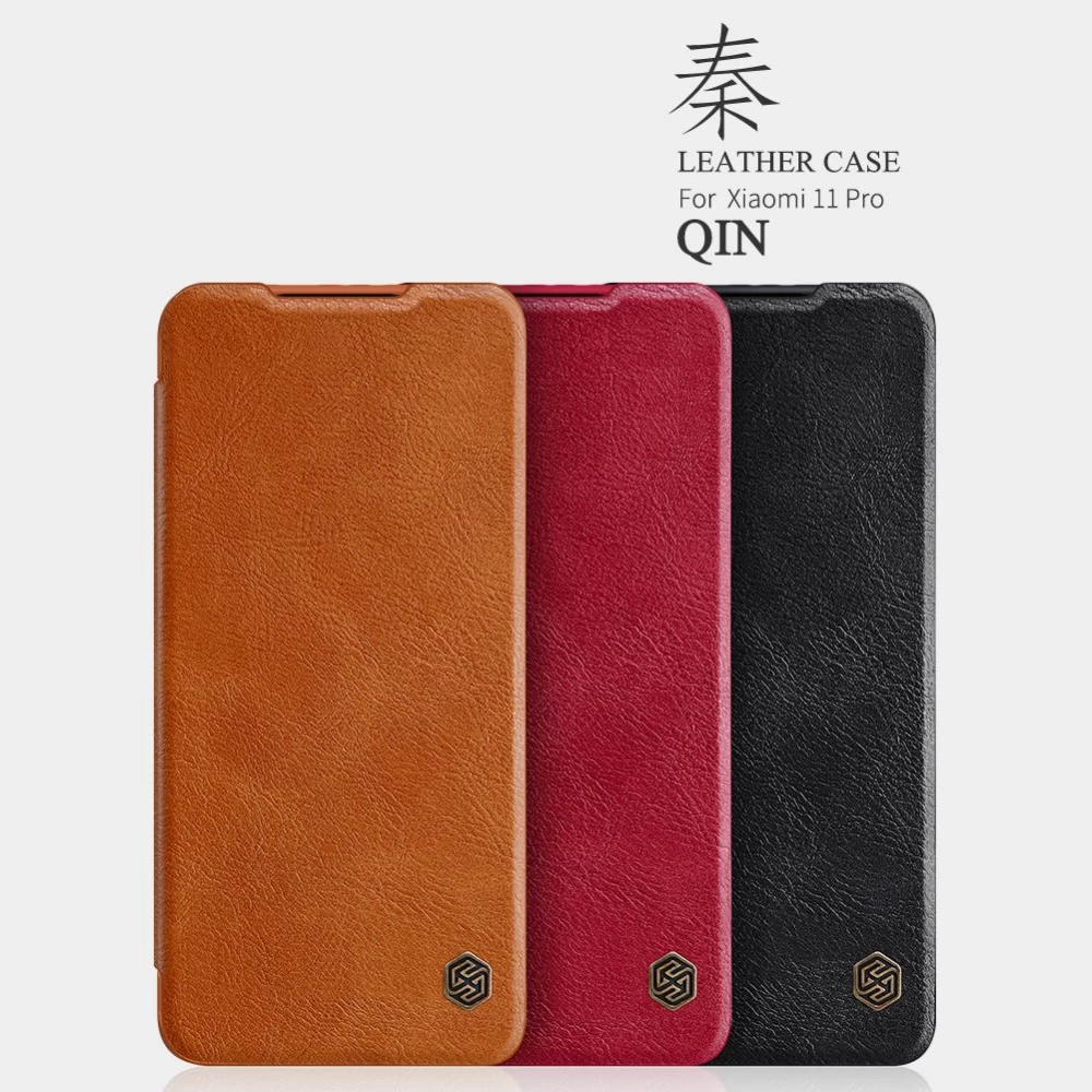 Xiaomi Mi 11 Pro maciņš sarkans Nillkin Qin Leather