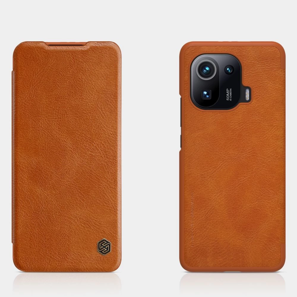 Xiaomi Mi 11 Pro maciņš sarkans Nillkin Qin Leather