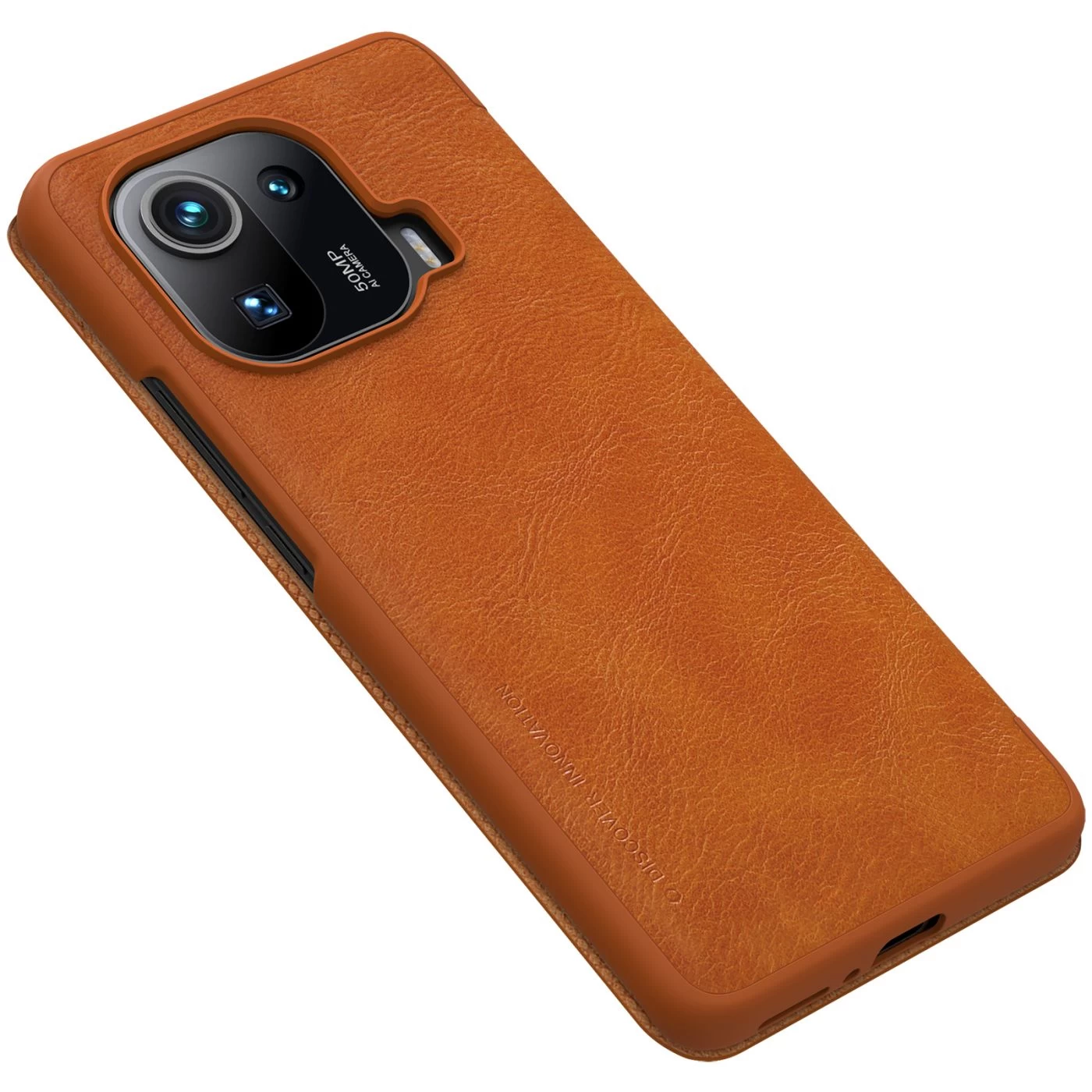 Xiaomi Mi 11 Pro maciņš brūns Nillkin Qin Leather