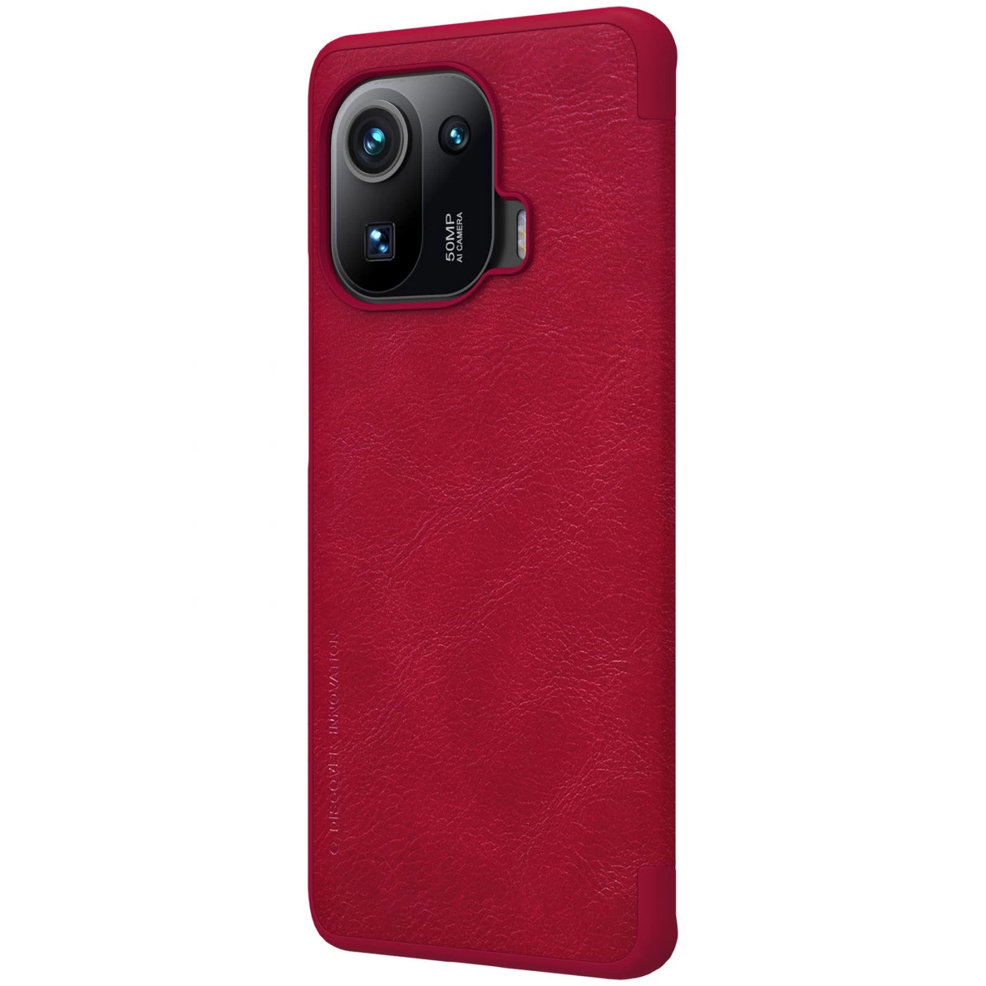 Xiaomi Mi 11 Pro maciņš sarkans Nillkin Qin Leather