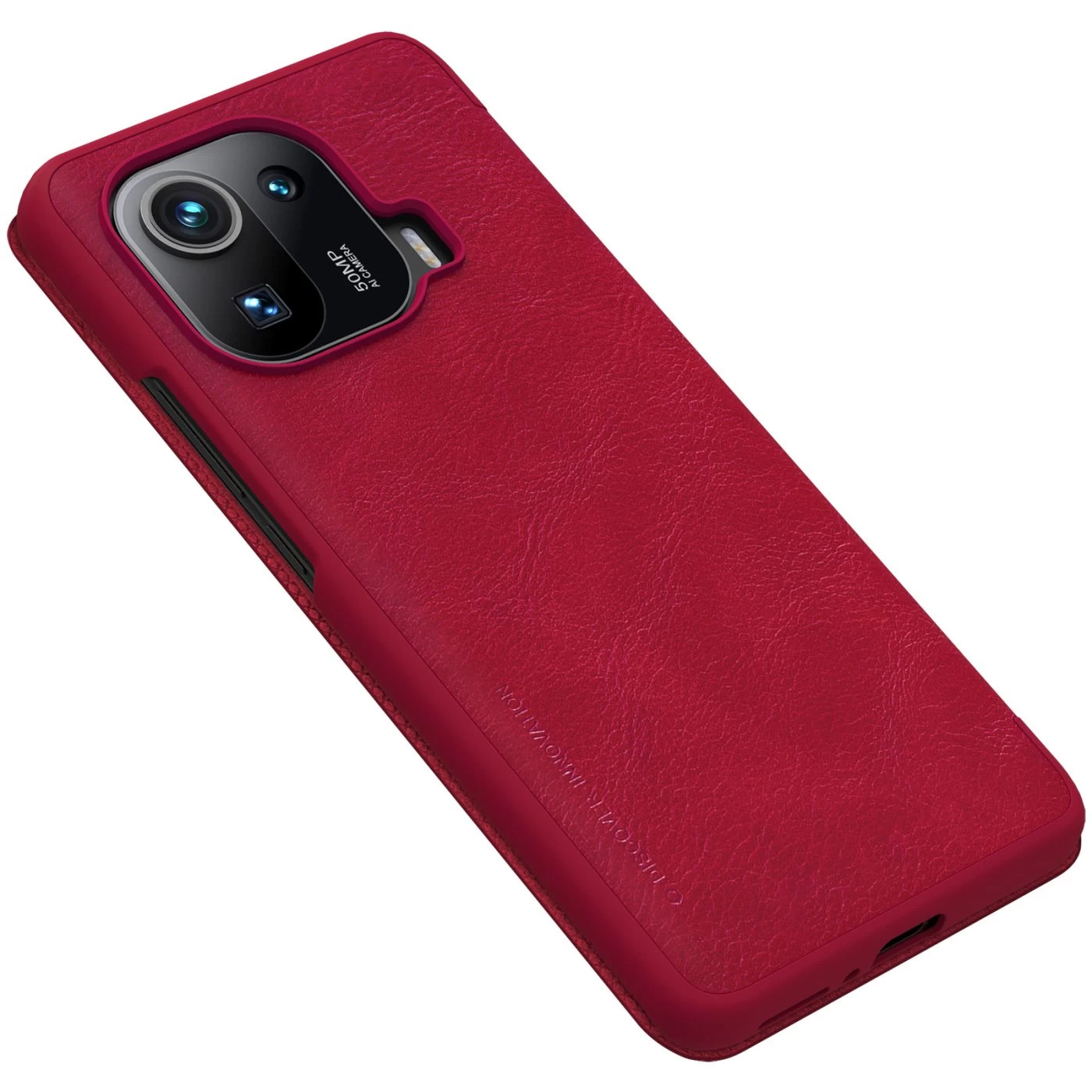 Xiaomi Mi 11 Pro maciņš sarkans Nillkin Qin Leather