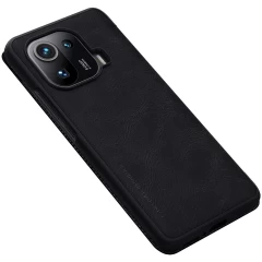 Xiaomi Mi 11 Pro case black Nillkin Qin Leather 