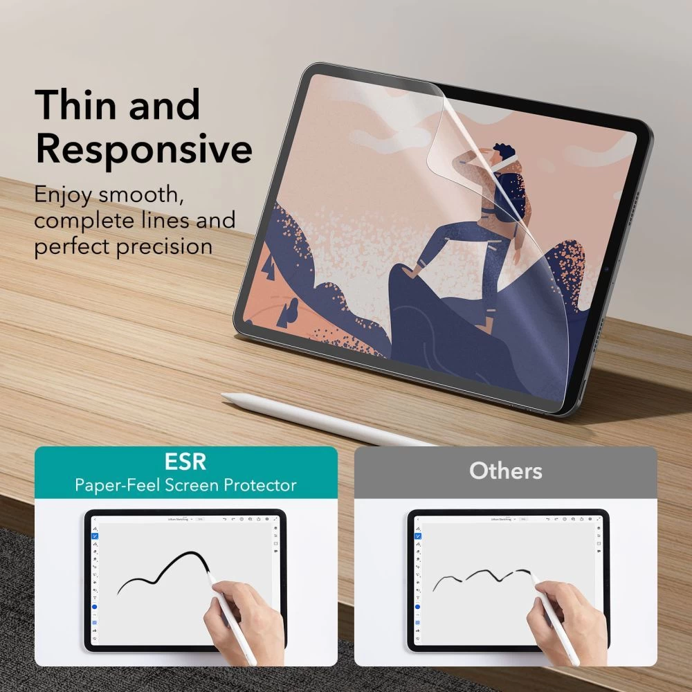 Apple iPad Pro 12.9 (2021) tablet panssarilasi  ESR PAPER FEEL (2-pack)