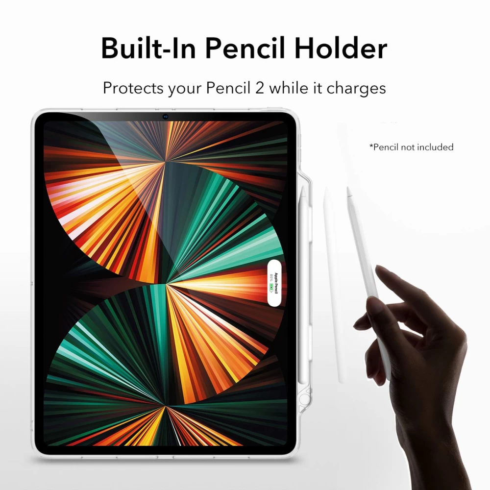 Apple iPad Pro 12.9 (2021) tablet skal, fodral transparent ESR Rebound/Ascend Pencil