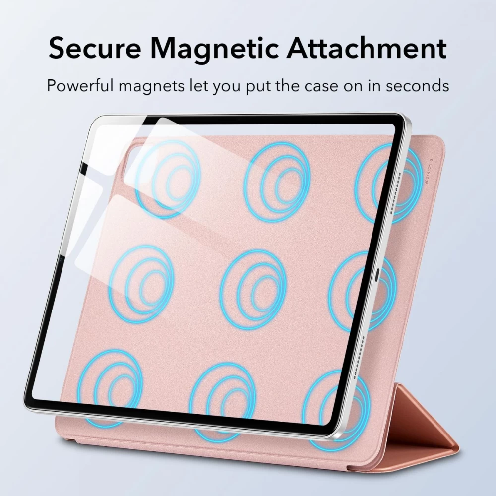 Apple iPad Pro 12.9 (2021) maciņš rozā zelta ESR Rebound Magnetic