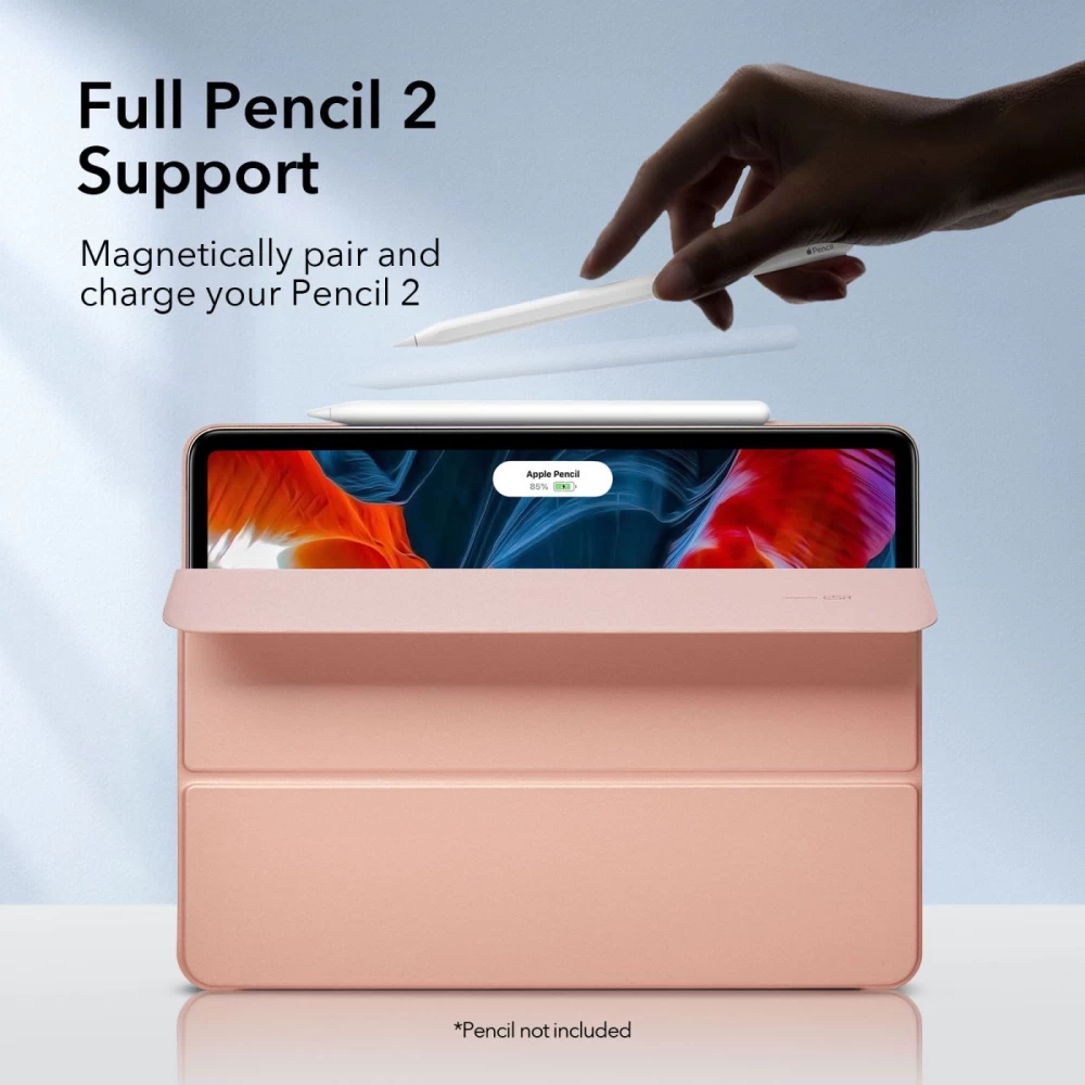 Apple iPad Pro 12.9 (2021) maciņš rozā zelta ESR Rebound Magnetic