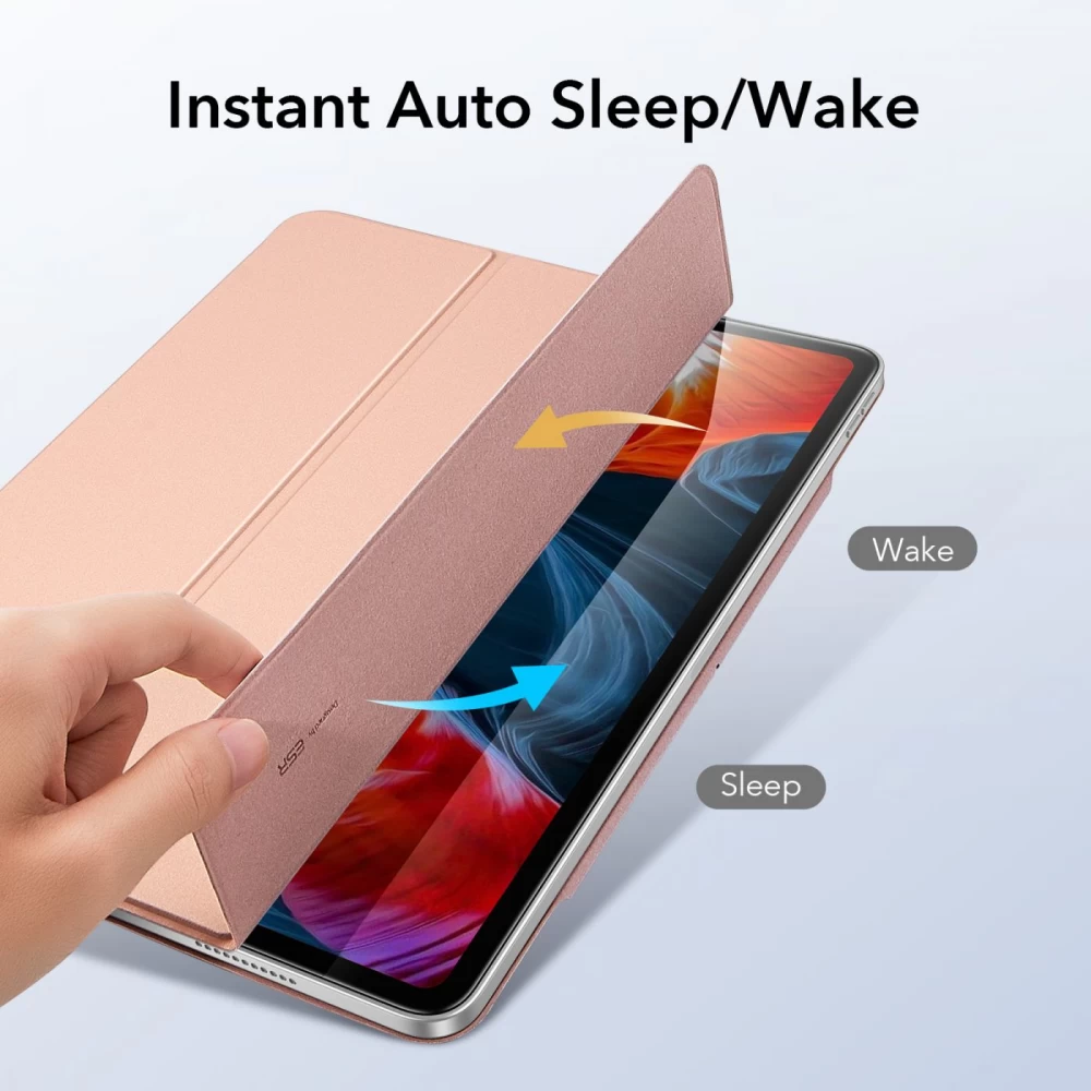 Apple iPad Pro 12.9 (2021) maciņš rozā zelta ESR Rebound Magnetic