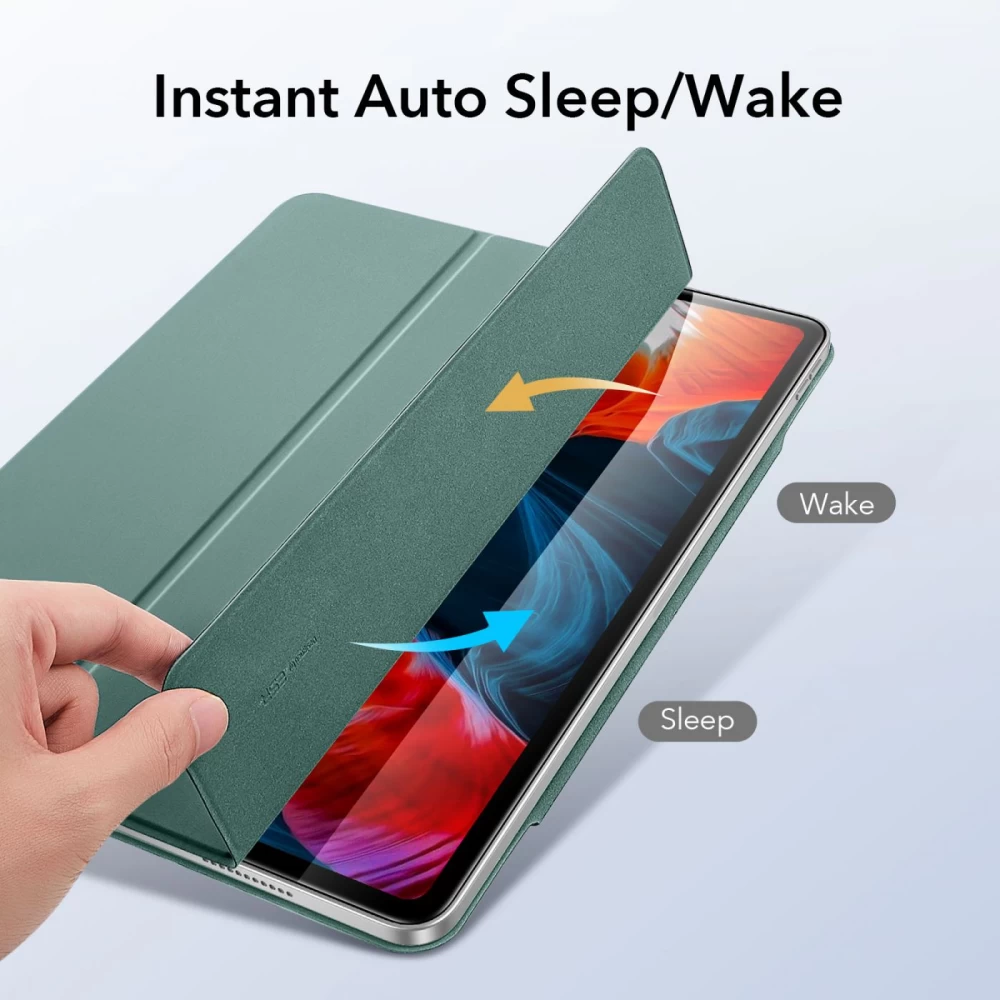 Apple iPad Pro 12.9 (2021) tablet skal, fodral grön ESR Rebound Magnetic