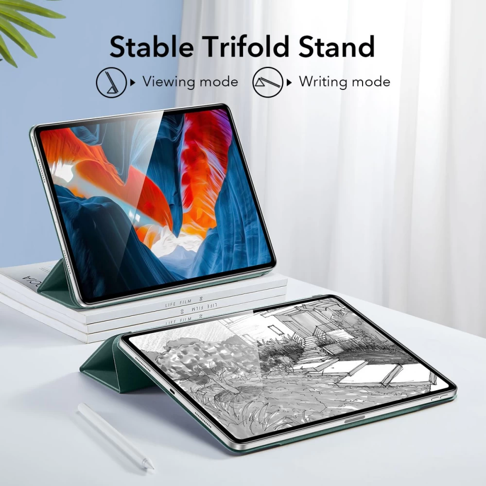 Apple iPad Pro 12.9 (2021) tablet skal, fodral grön ESR Rebound Magnetic