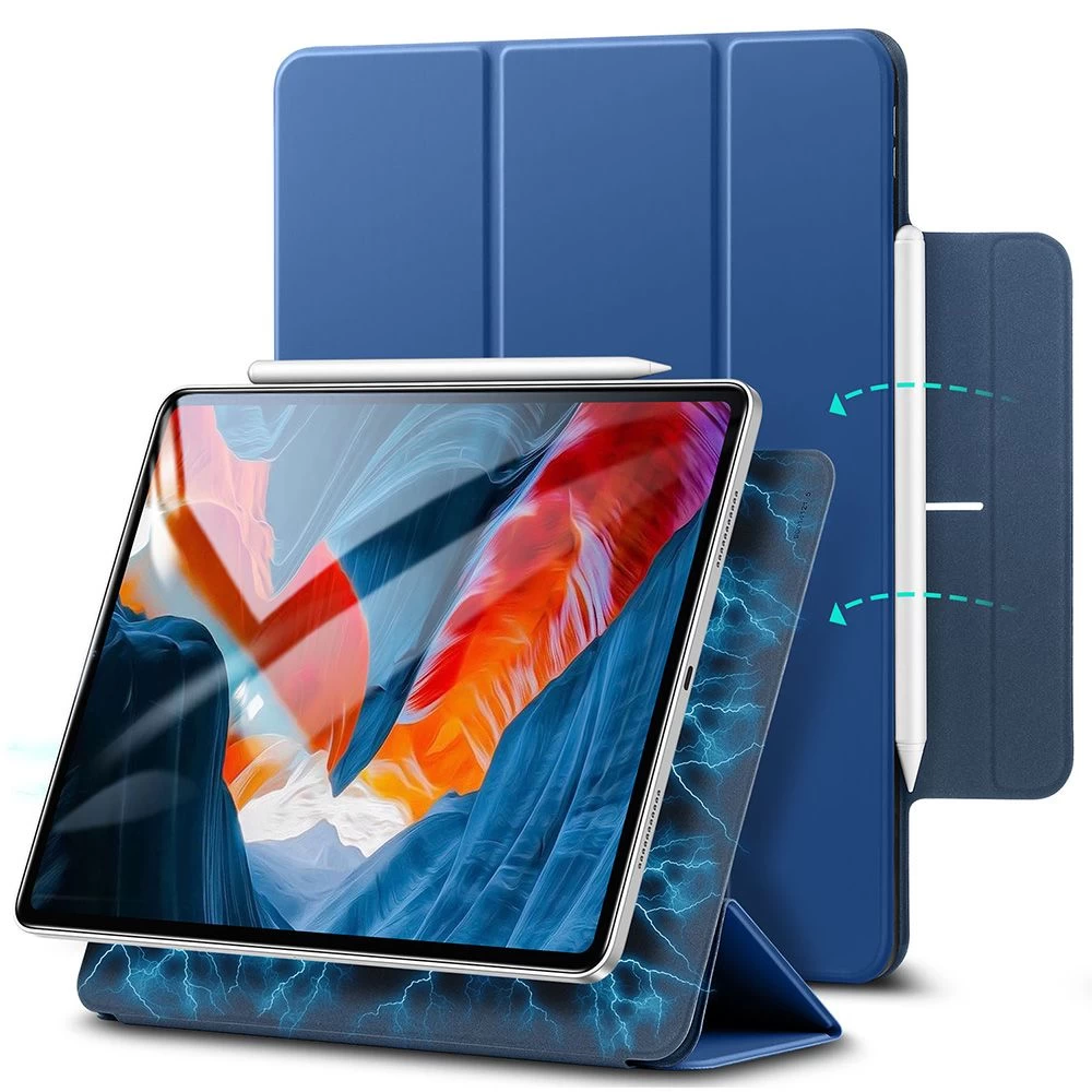 Apple iPad Pro 12.9 (2021) maciņš zils ESR Rebound Magnetic
