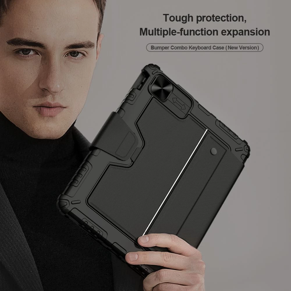 Apple iPad Pro 11 (2021) maciņš melns NILLKIN BUMPER COMBO KEYBOARD