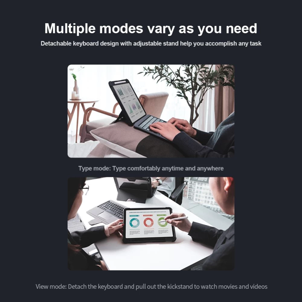 Apple iPad Pro 11 (2021) maciņš melns NILLKIN BUMPER COMBO KEYBOARD