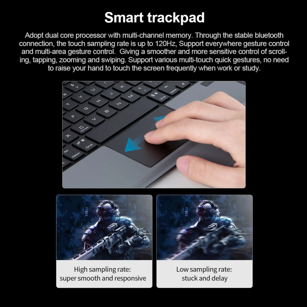 Apple iPad Pro 11 (2021) maciņš melns NILLKIN BUMPER COMBO KEYBOARD