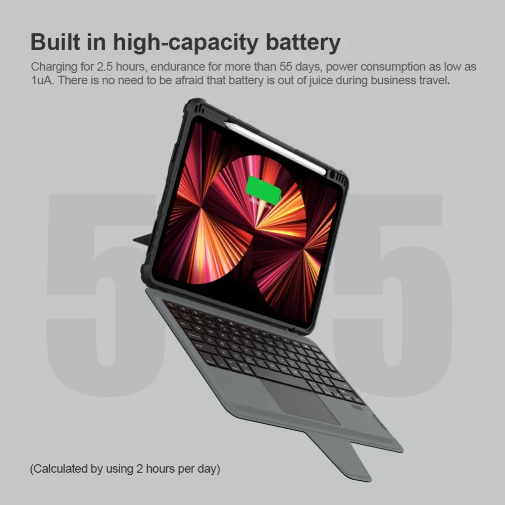 Apple iPad Pro 11 (2021) maciņš melns NILLKIN BUMPER COMBO KEYBOARD