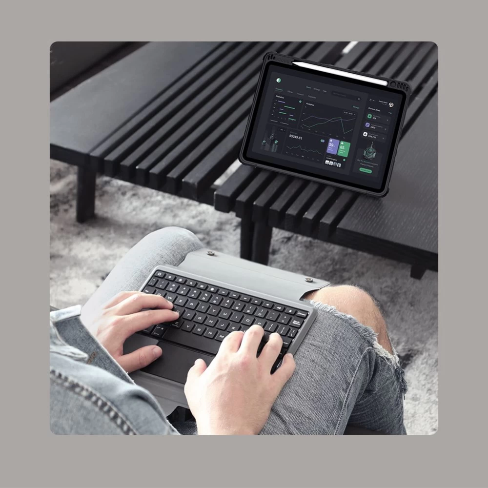 Apple iPad Pro 11 (2021) maciņš melns NILLKIN BUMPER COMBO KEYBOARD