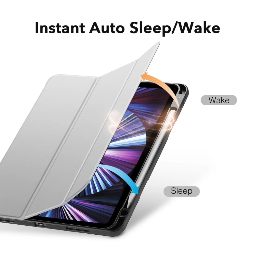 Apple iPad Pro 11 (2021) tablet skal, fodral grå ESR Rebound Pencil