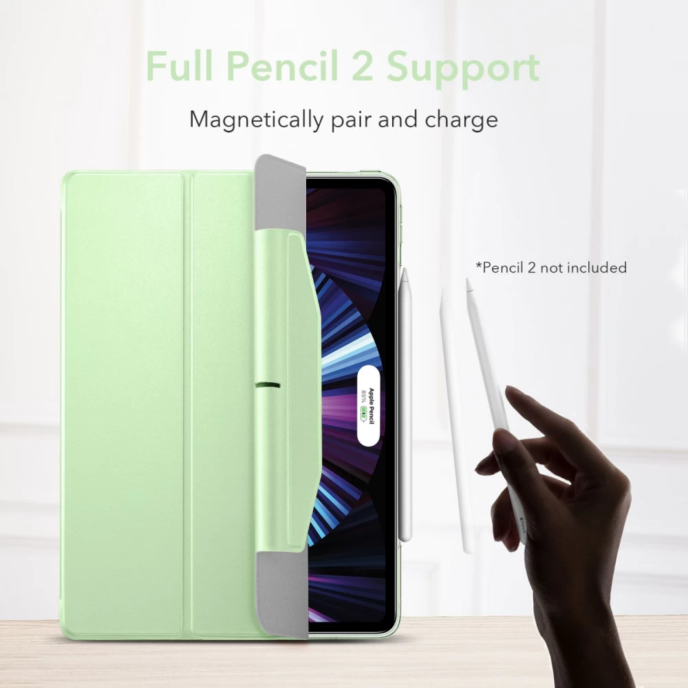Apple iPad Pro 11 (2021) tablet skal, fodral grön ESR Ascend Trifold  2021