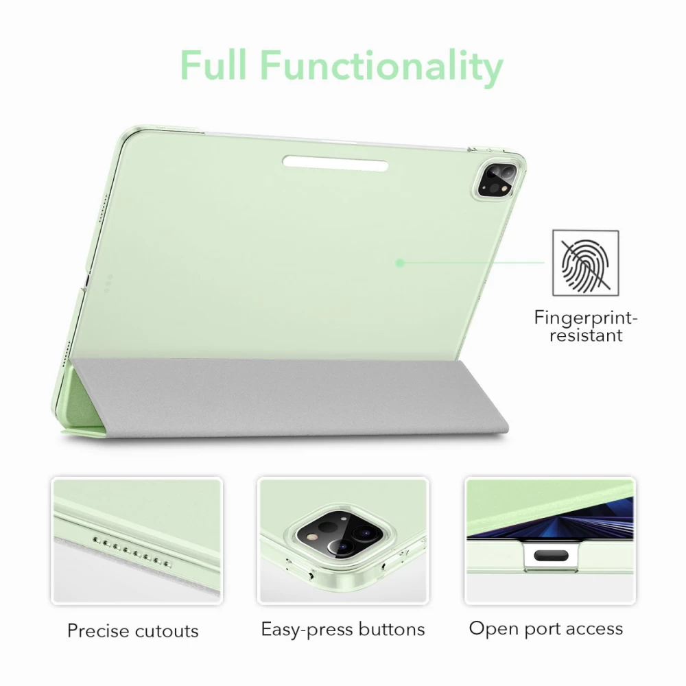 Apple iPad Pro 11 (2021) tablet skal, fodral grön ESR Ascend Trifold  2021