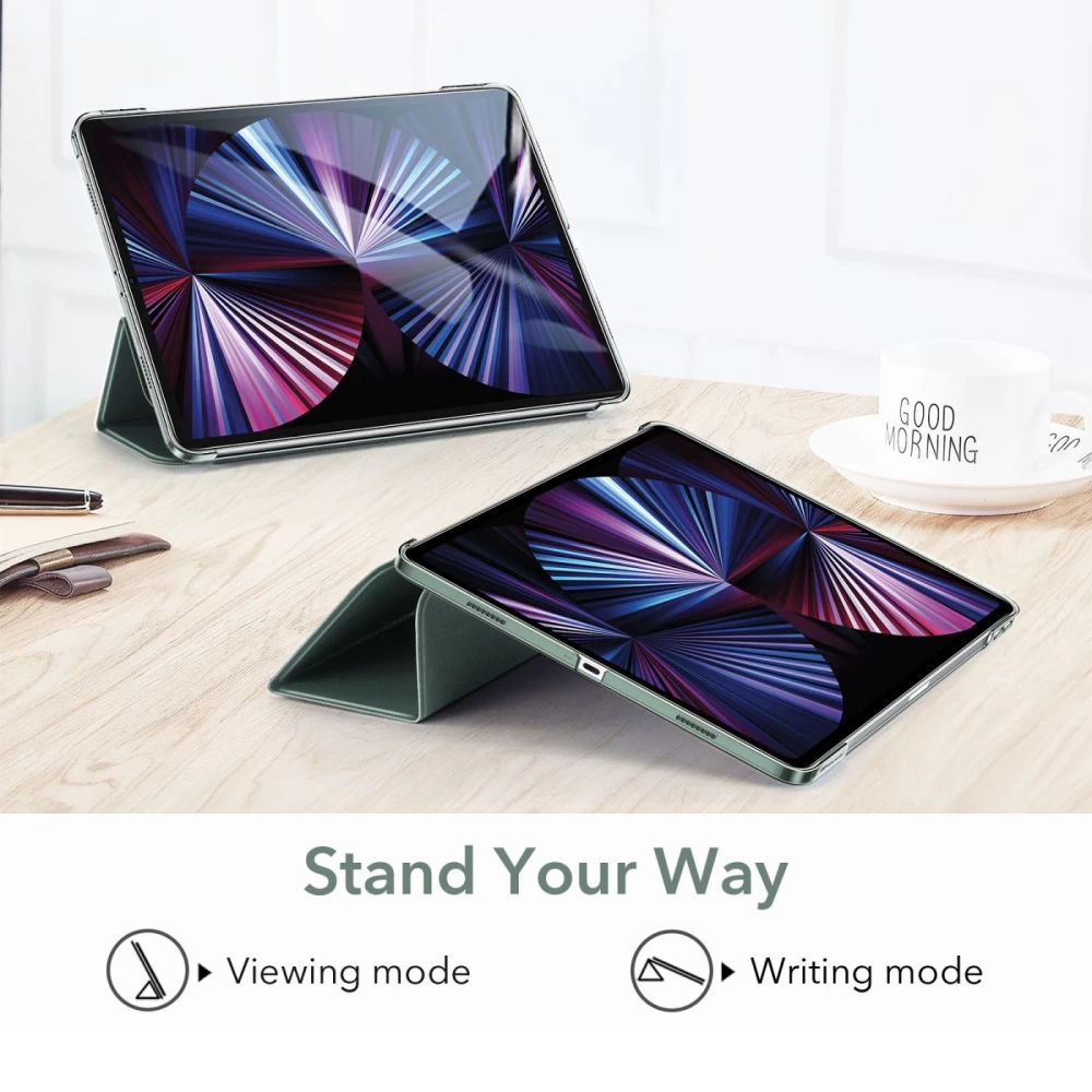 Apple iPad Pro 11 (2021) tablet skal, fodral grön ESR Ascend Trifold