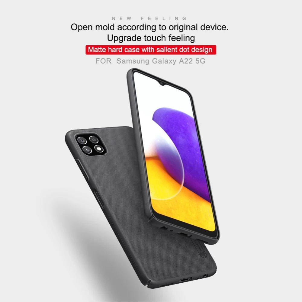 Samsung Galaxy A22 vāciņš sarkans Nillkin Super Frosted Shield  5G