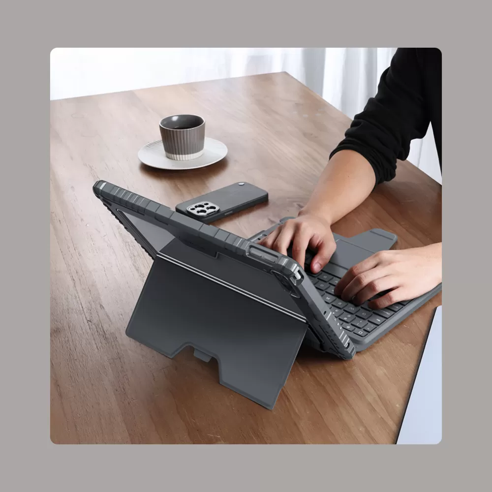 Apple iPad 10.2 8th Gen (2020) tablet case black NILLKIN BUMPER COMBO KEYBOARD (BACKLIT VERSION)