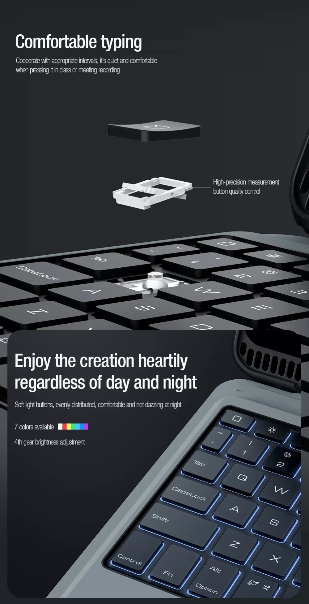 Apple iPad 10.2 8th Gen (2020) tablet case black NILLKIN BUMPER COMBO KEYBOARD (BACKLIT VERSION)