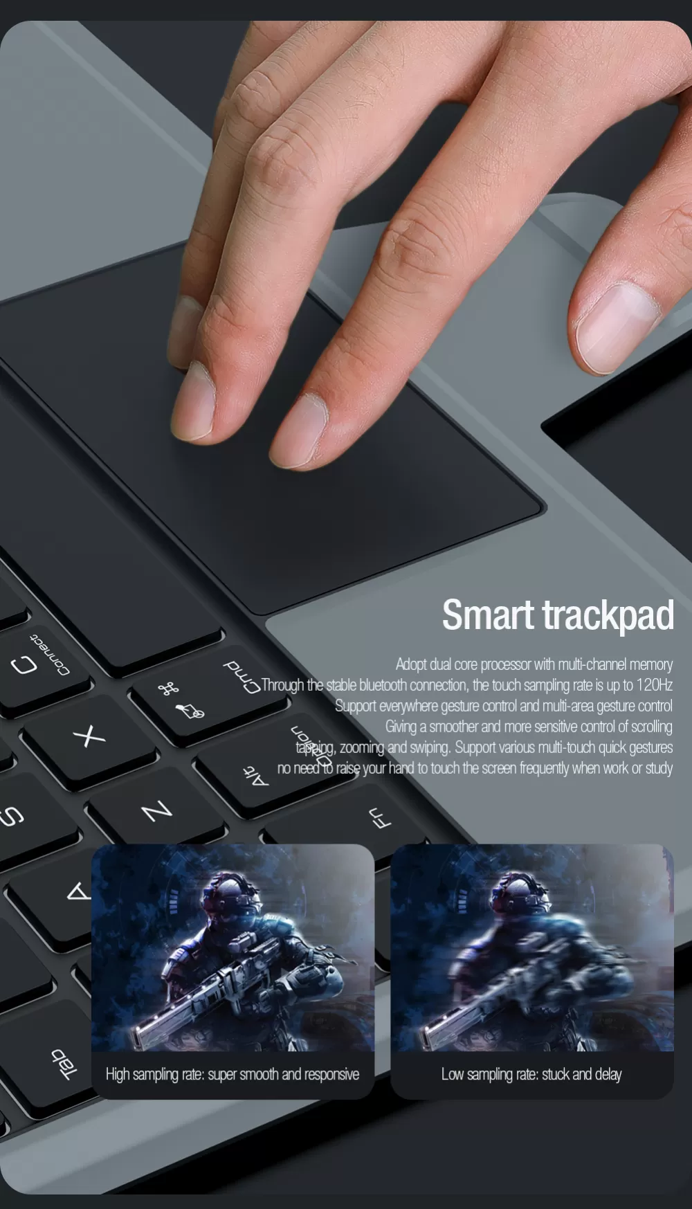 Apple iPad 10.2 8th Gen (2020) tablet case black NILLKIN BUMPER COMBO KEYBOARD (BACKLIT VERSION)