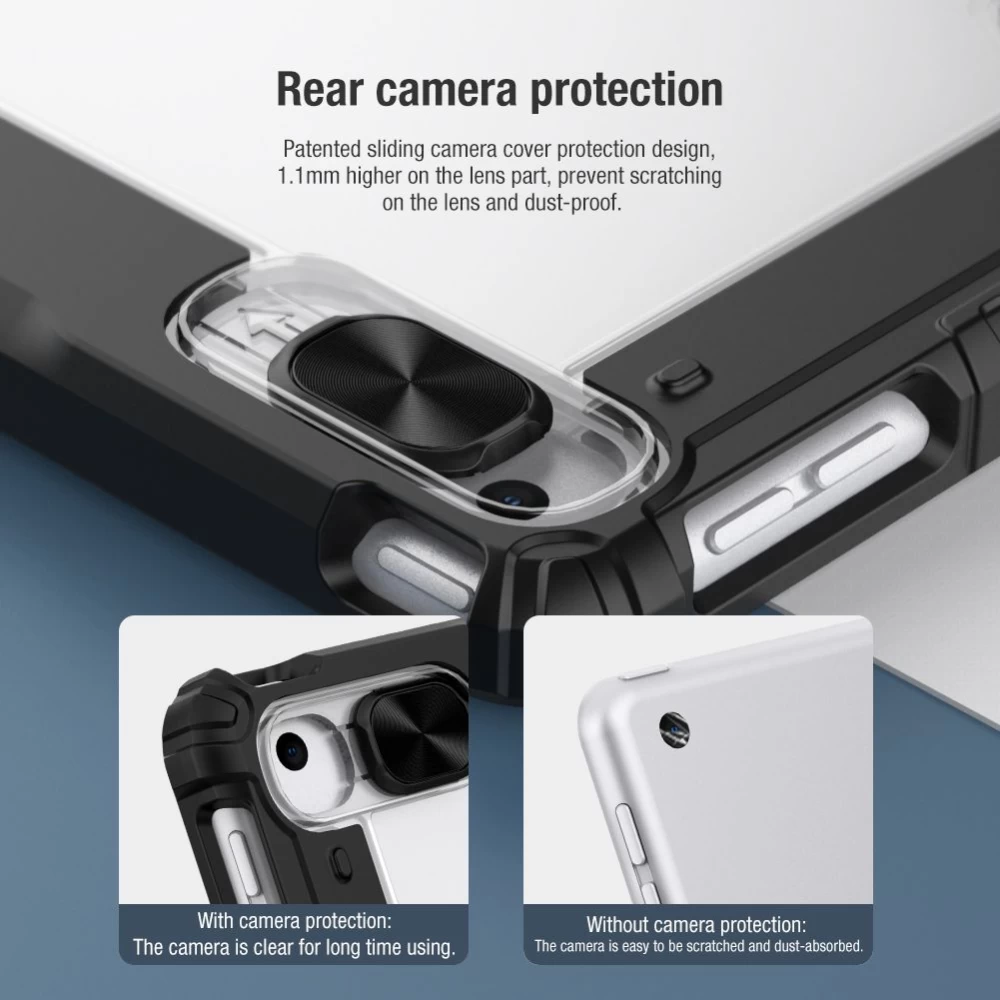 Apple iPad 10.2 8th Gen (2020) maciņš pelēks Nillkin Bumper Leather  Pro