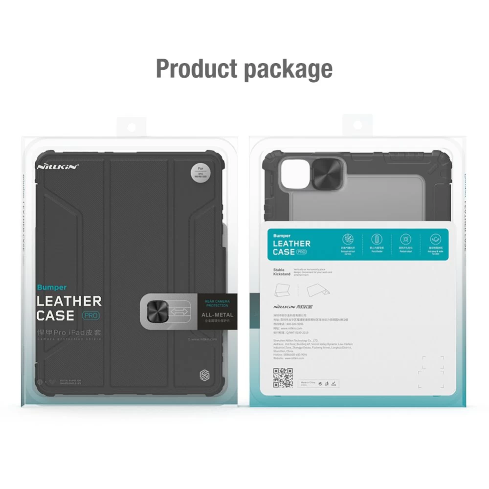 Apple iPad 10.2 8th Gen (2020) maciņš pelēks Nillkin Bumper Leather  Pro