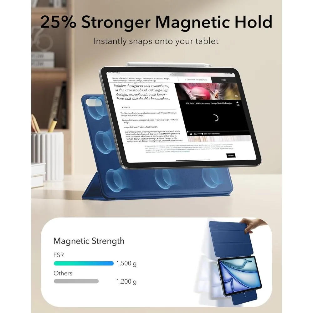 Apple iPad Air 10.9 (2020) Planšetes maciņš zils ESR REBOUND MAGNETIC