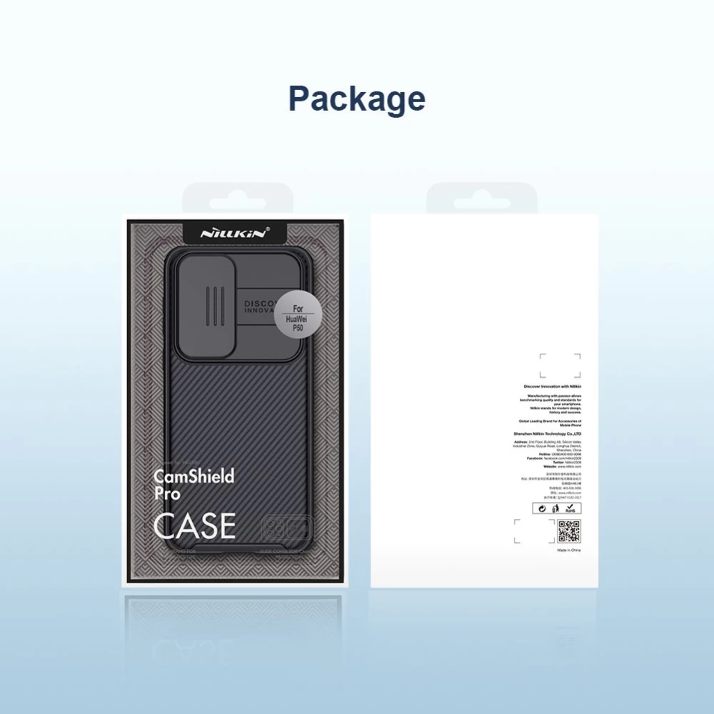 Huawei P50 skal svart Nillkin CamShield PRO