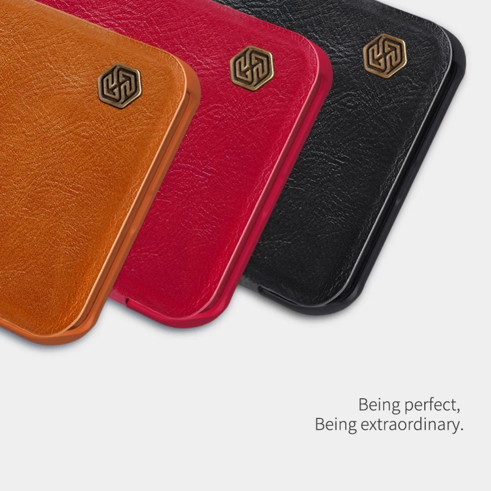 Huawei P50 fodral svart Nillkin Qin Leather