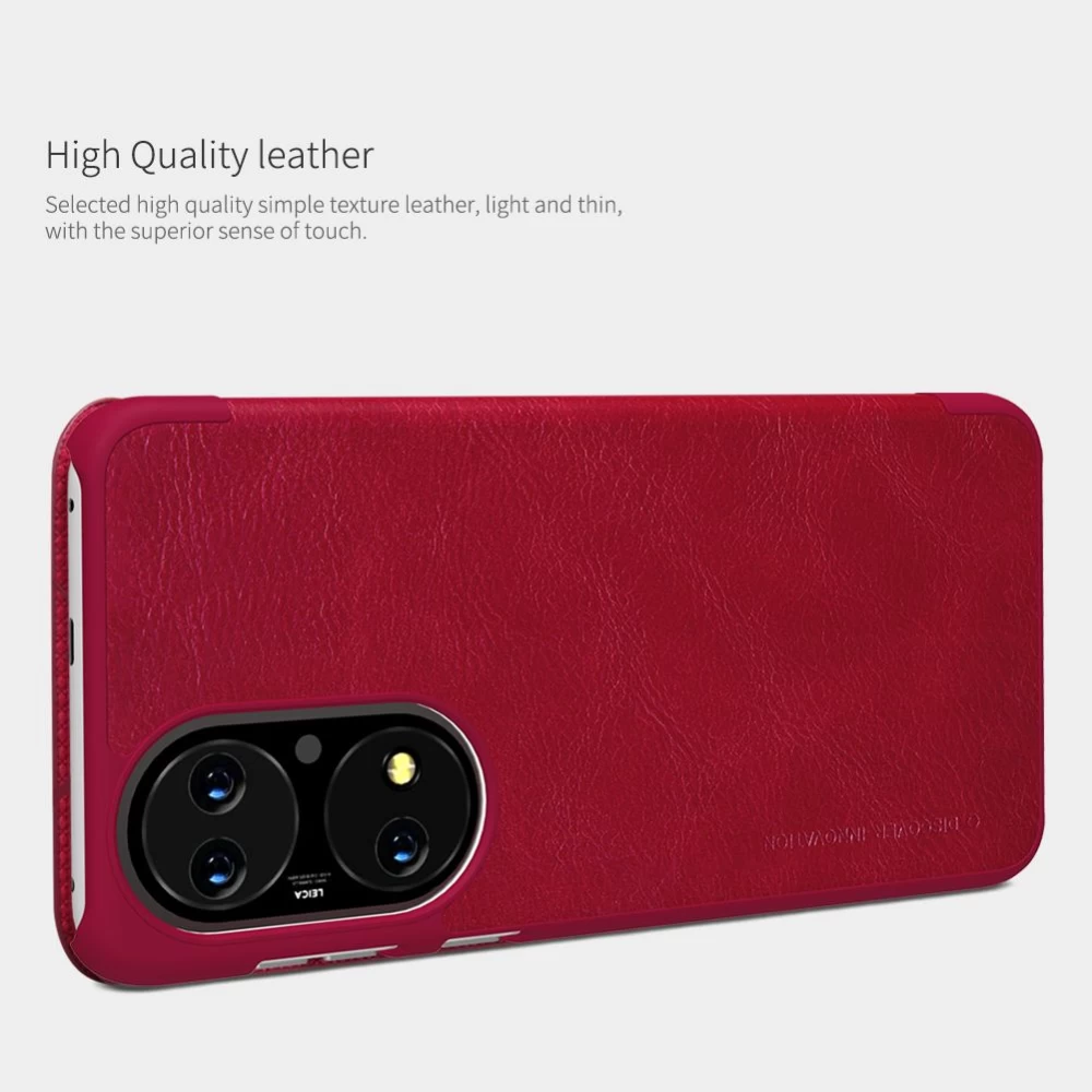 Huawei P50 fodral svart Nillkin Qin Leather