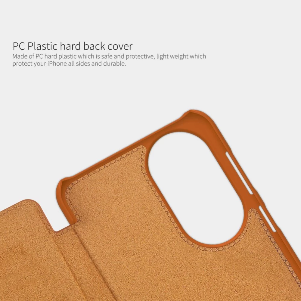 Huawei P50 fodral svart Nillkin Qin Leather
