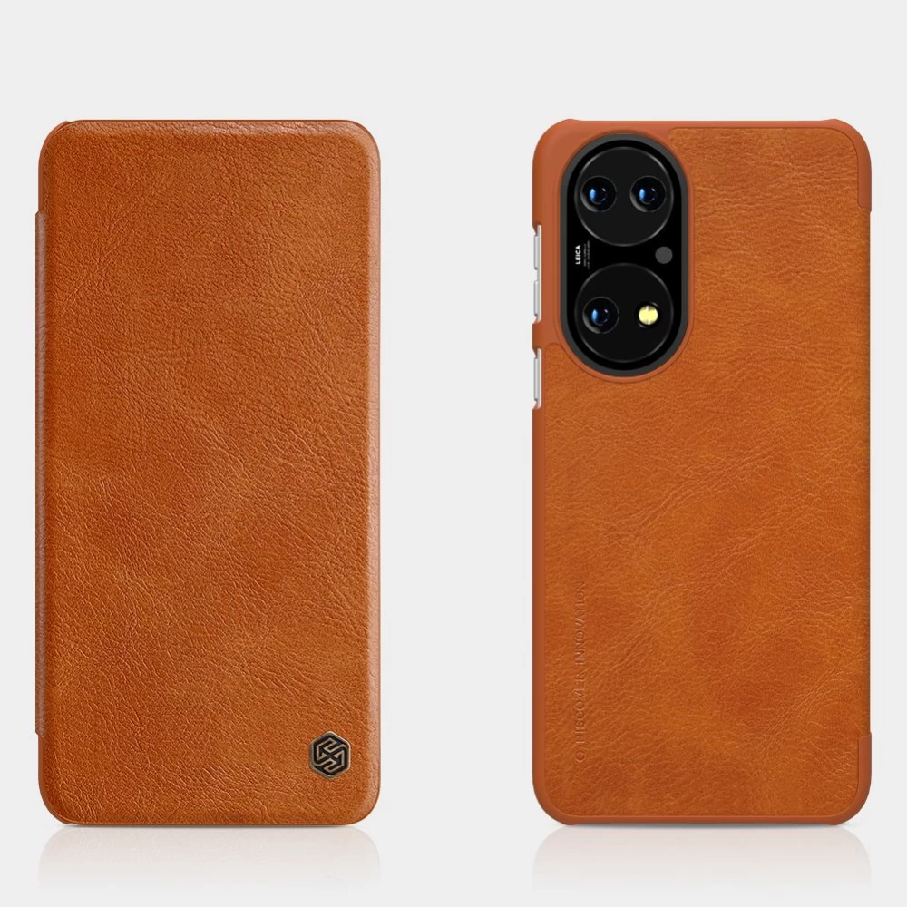 Huawei P50 fodral svart Nillkin Qin Leather