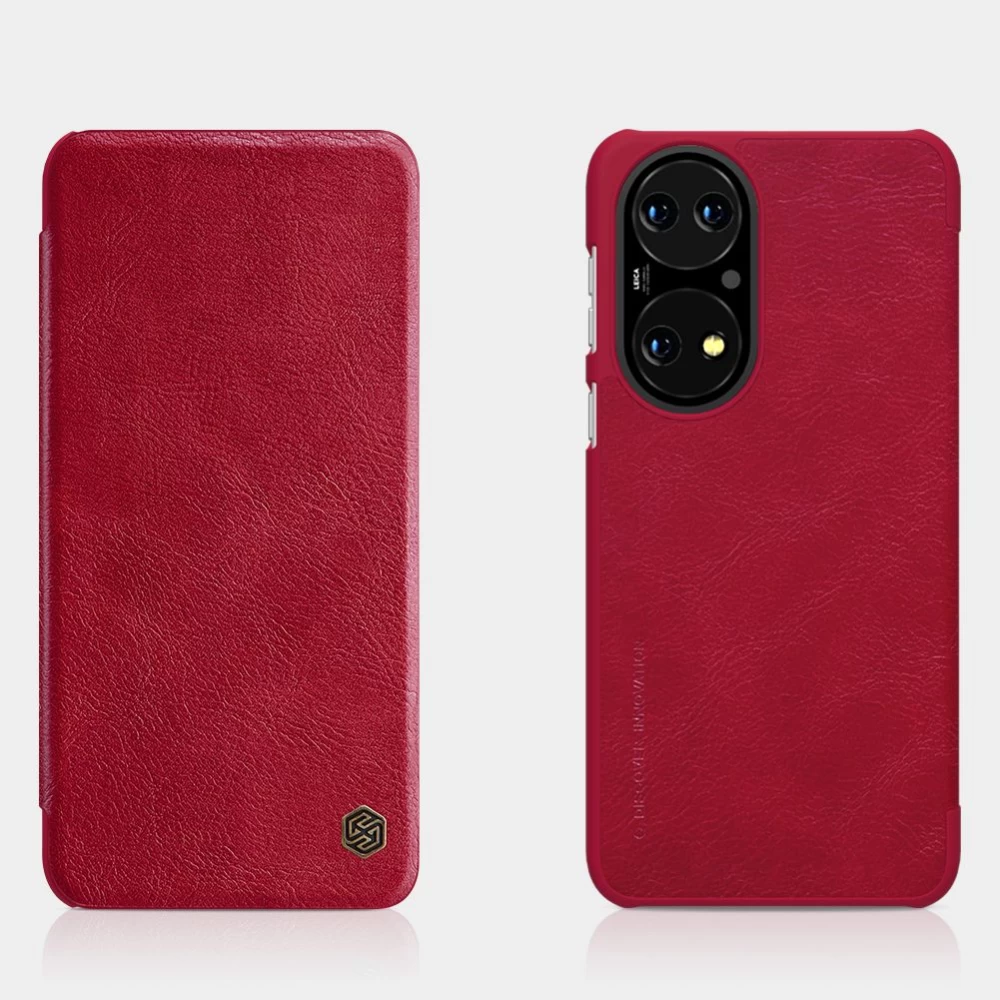 Huawei P50 fodral svart Nillkin Qin Leather