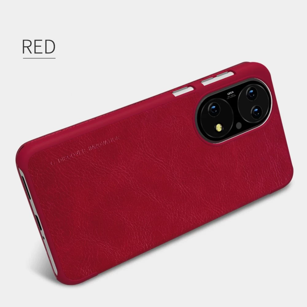 Huawei P50 fodral svart Nillkin Qin Leather