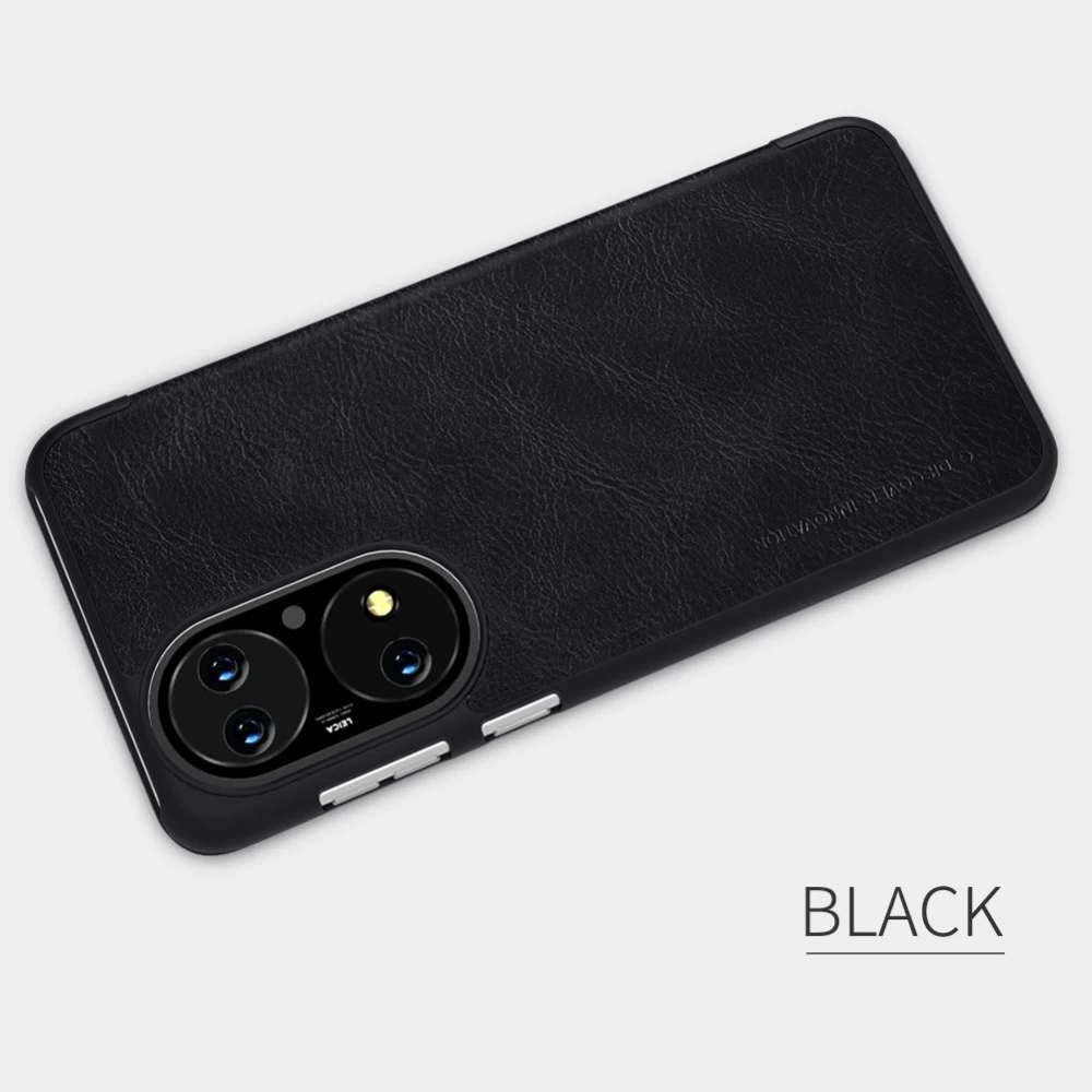 Huawei P50 fodral svart Nillkin Qin Leather