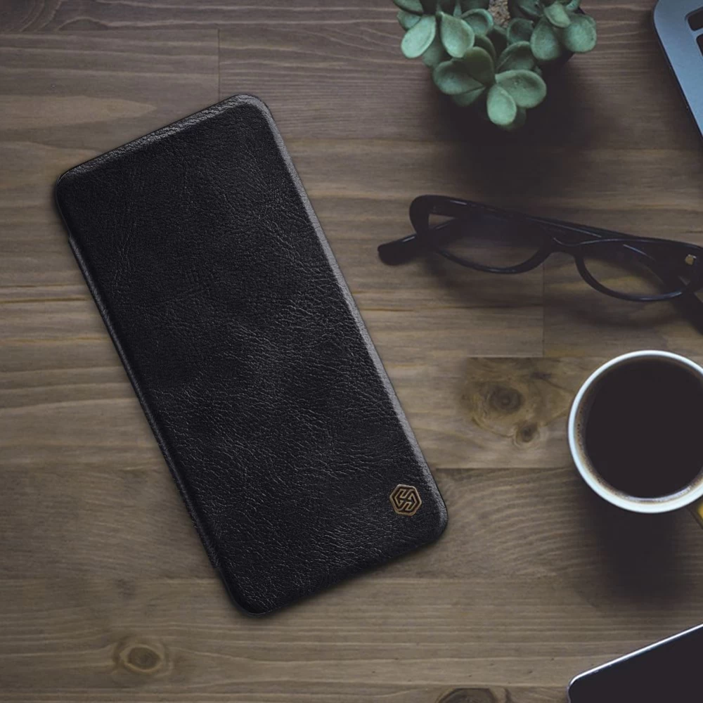 Huawei P50 fodral svart Nillkin Qin Leather